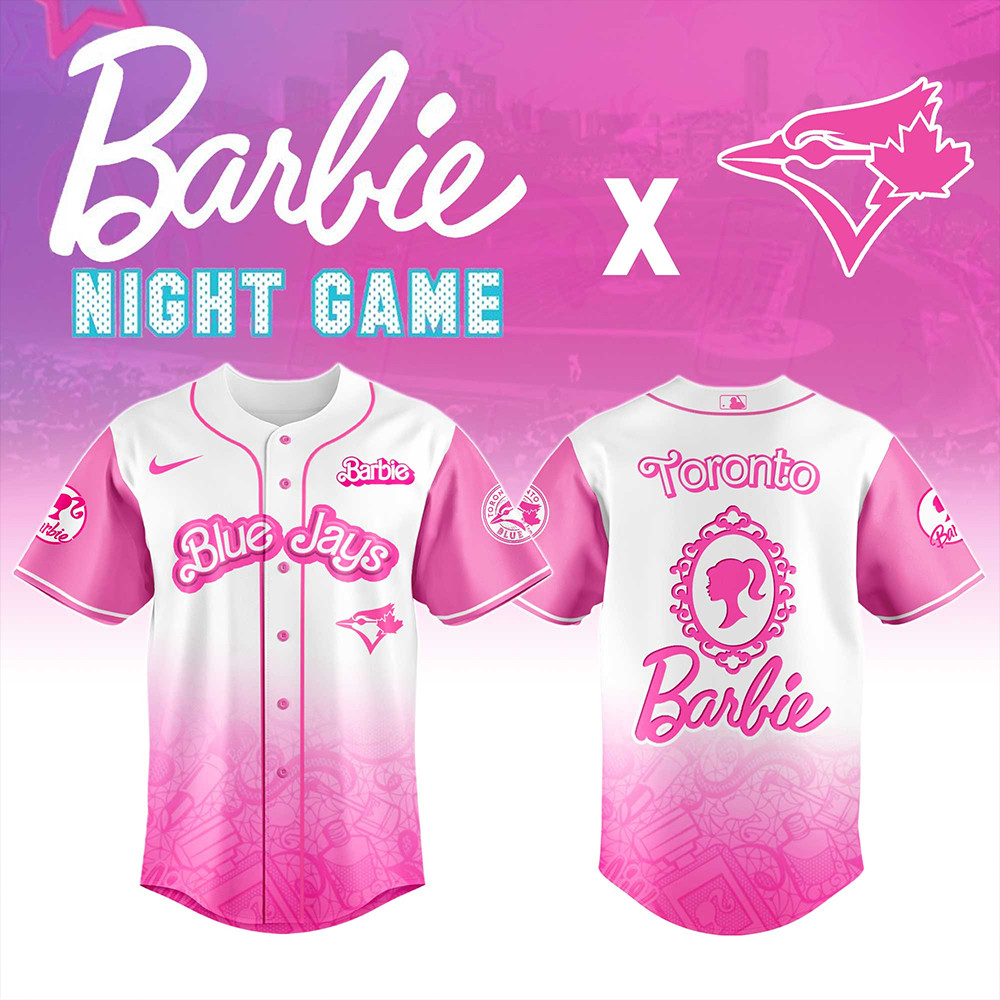 Toronto Blue Jays MLB x Barbie Night Game Jersey 2025 Best Gifts For Baseball Fans