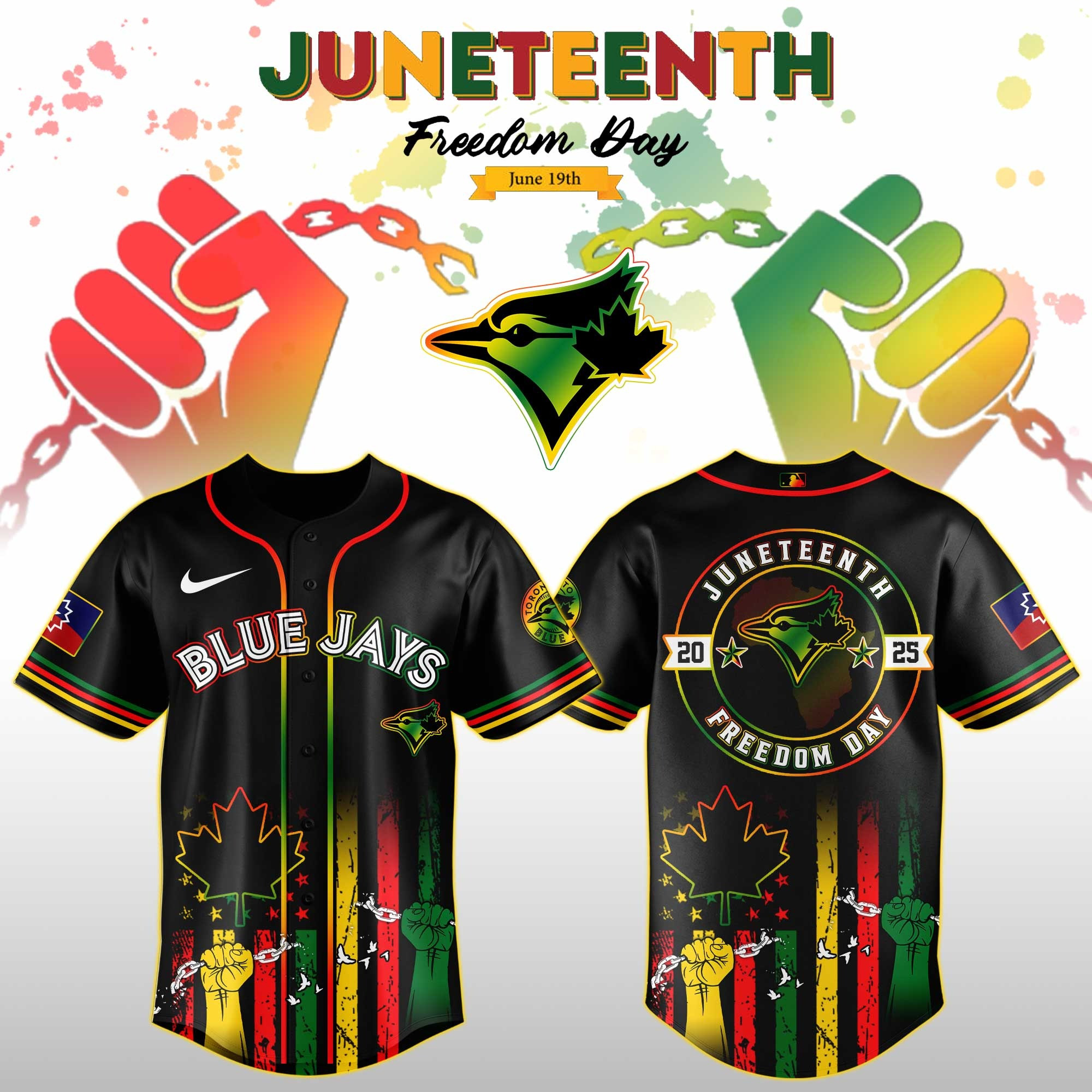 Toronto Blue Jays MLB X Juneteenth Day Jersey Edition Jersey 2025 Unique Gift For Sport Lover