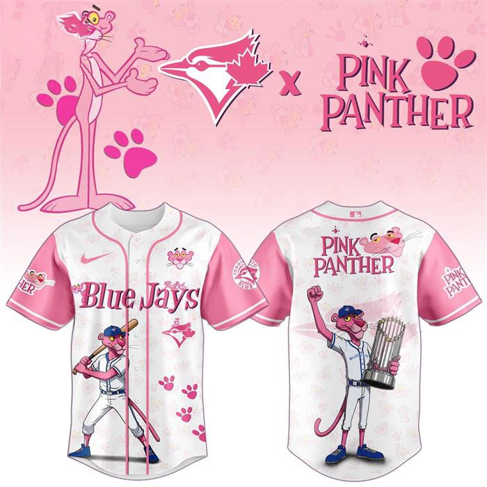 Toronto Blue Jays Pink Panther Baseball Jersey Gift For Jays Fans