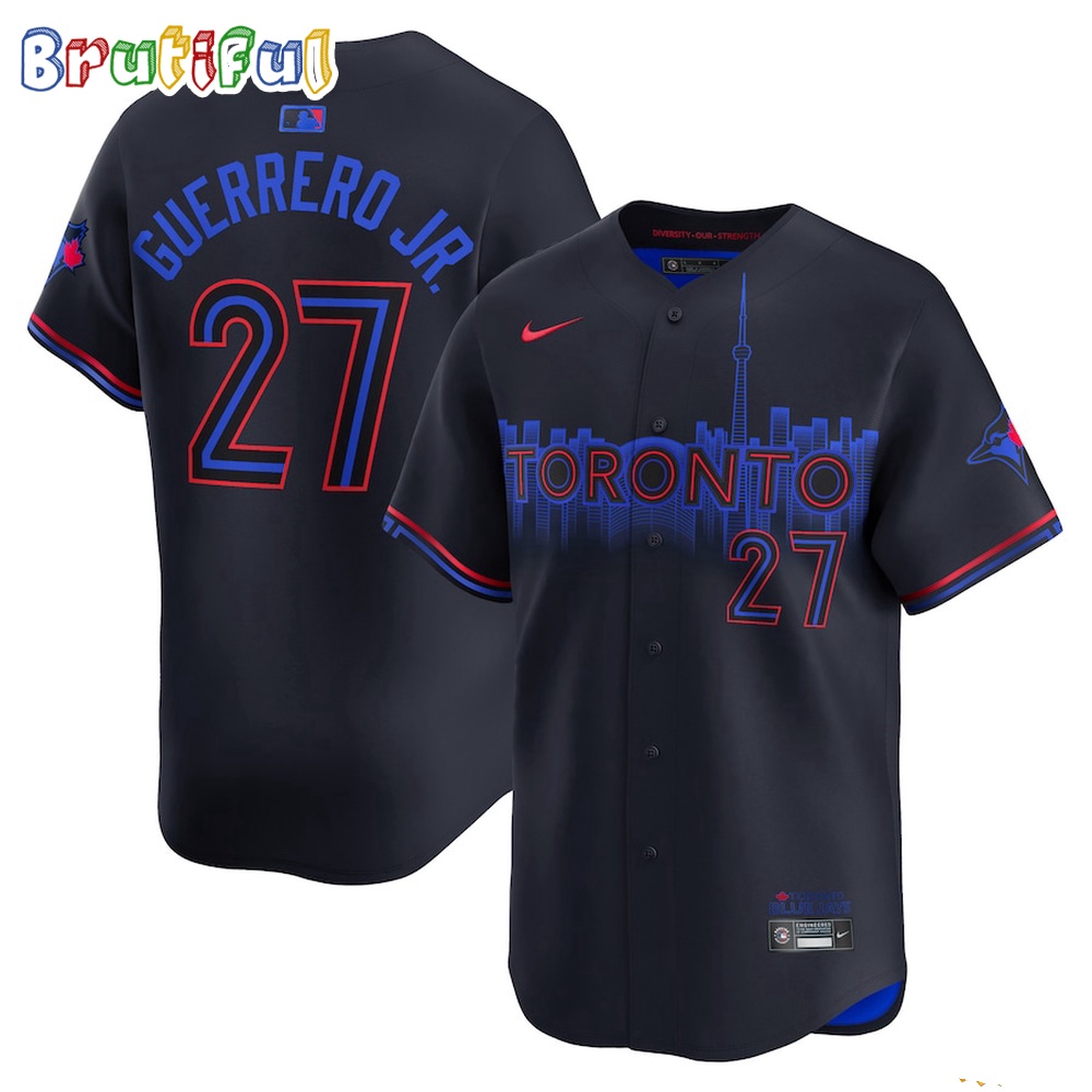 Toronto Blue Jays Vladimir Guerrero Jr. Navy 2024 City Connect Baseball Jersey Shirt