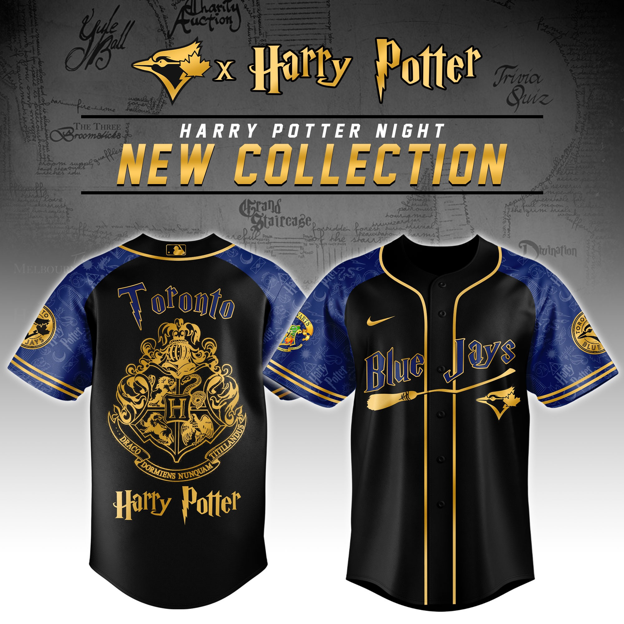 Toronto Blue Jays X Harry Potter Night Jersey MLB Baseball Merch Unique Gifts For Fans