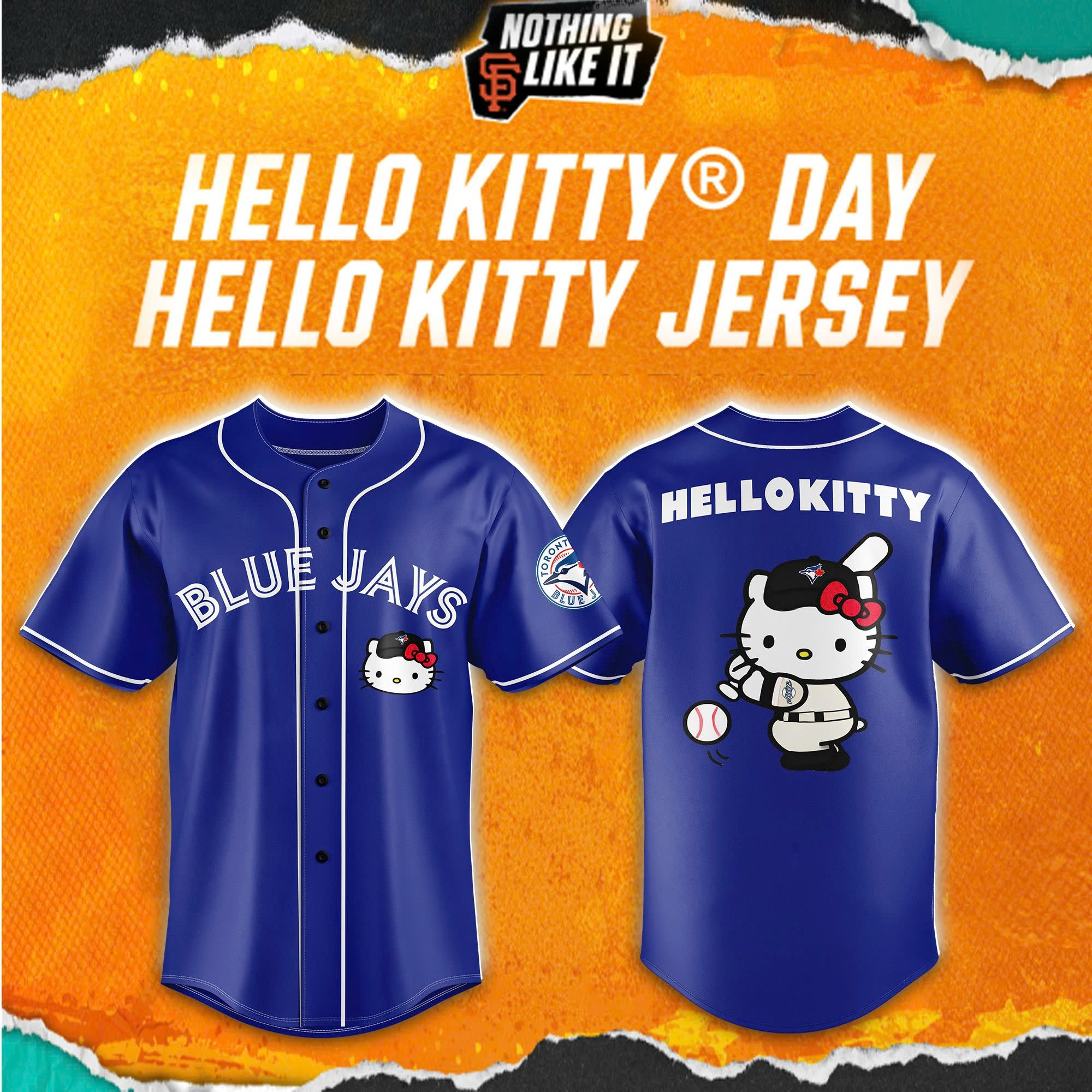 Toronto Blue Jays x Hello Kitty Version 2025 Jersey Unique Gifts For Baseball Fans