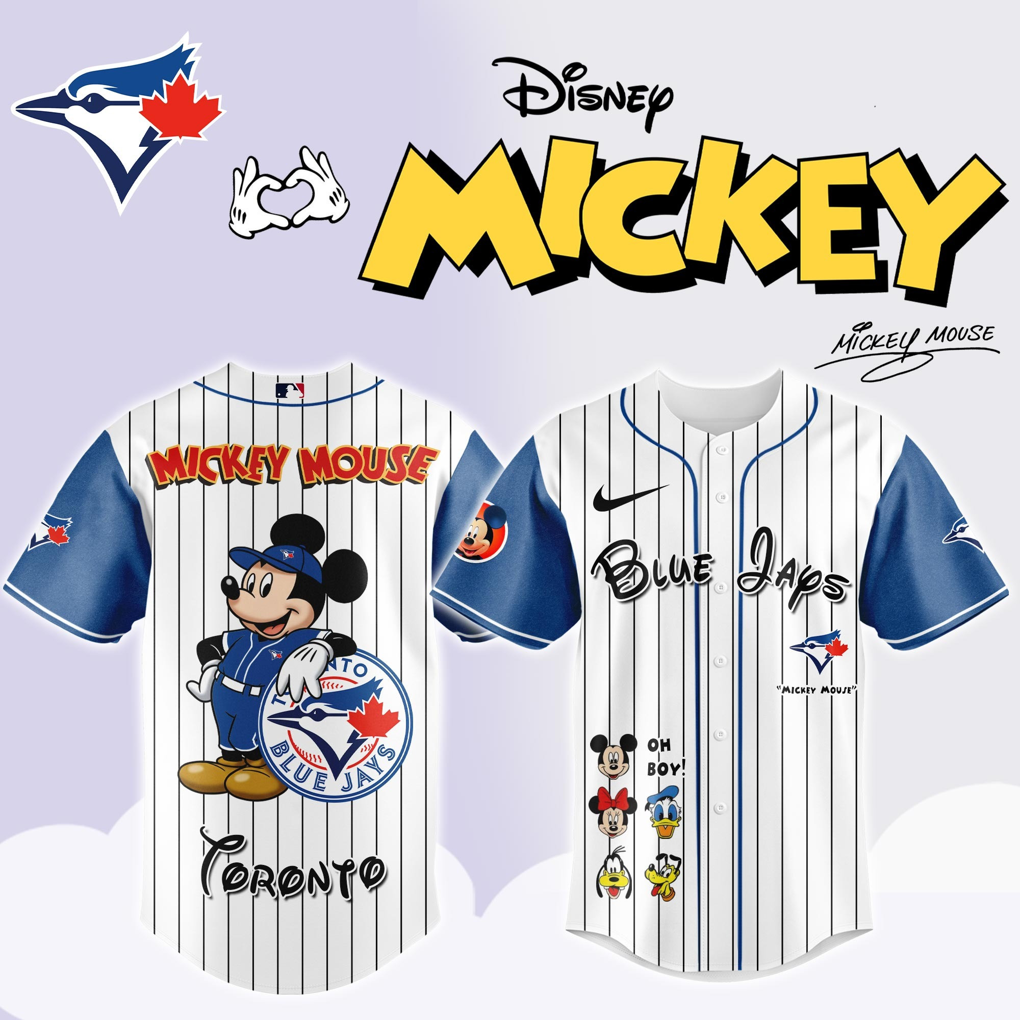 Toronto Blue Jays x Mickey Mouse Game Night Special Edition Jersey Gift Ideas For Baseball Fans