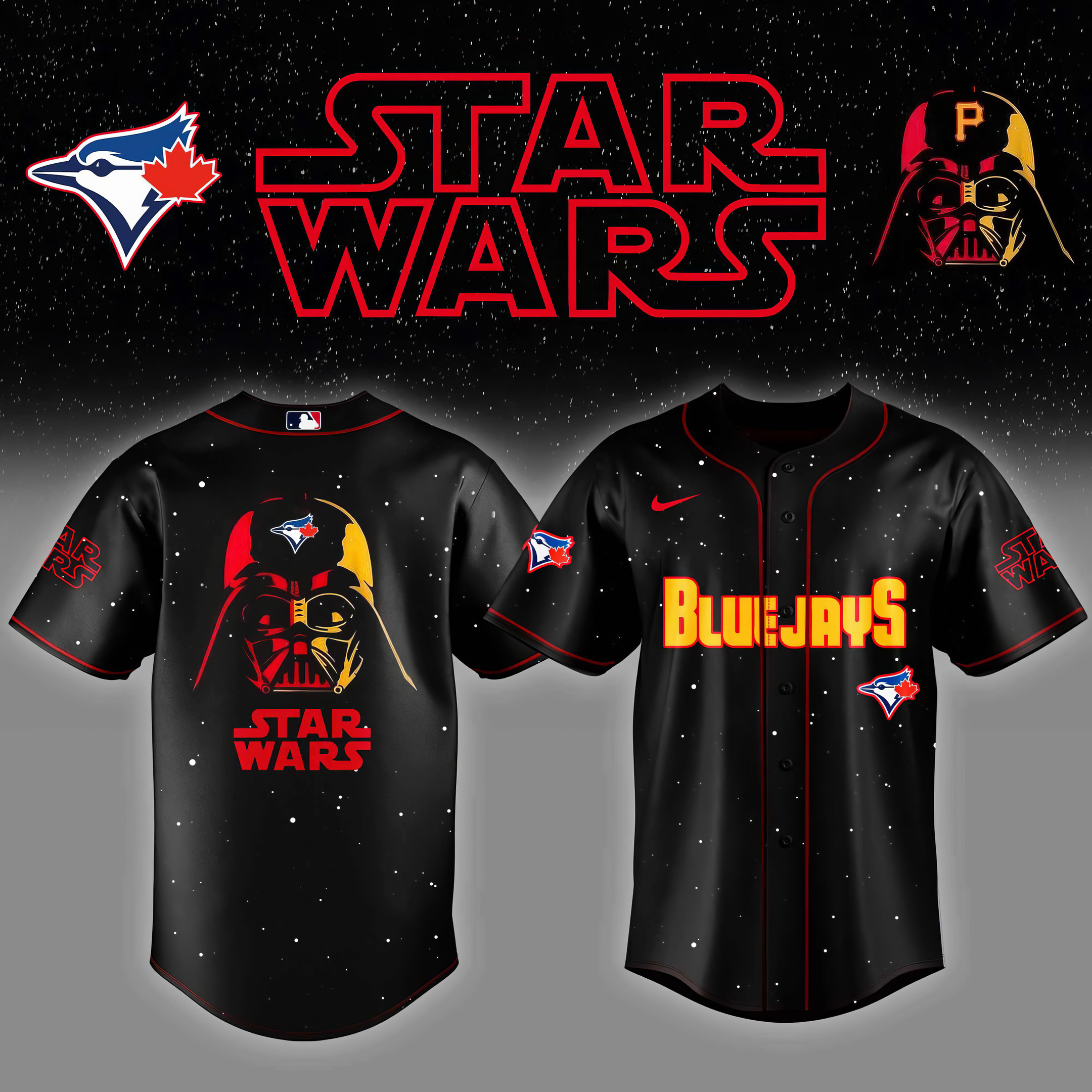 Toronto Blue Jays x Star Wars Night Baseball Jersey Best Gifts For Baseball Lovers