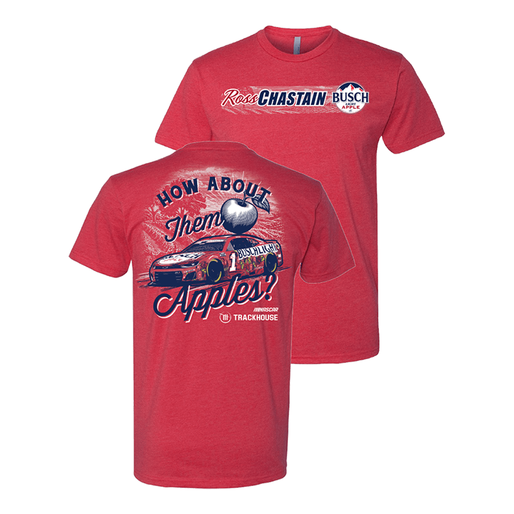 Trackhouse Merch Ross Chastain 1 Busch Light Apple T-Shirt Great Fatherâ€™s Day Gifts