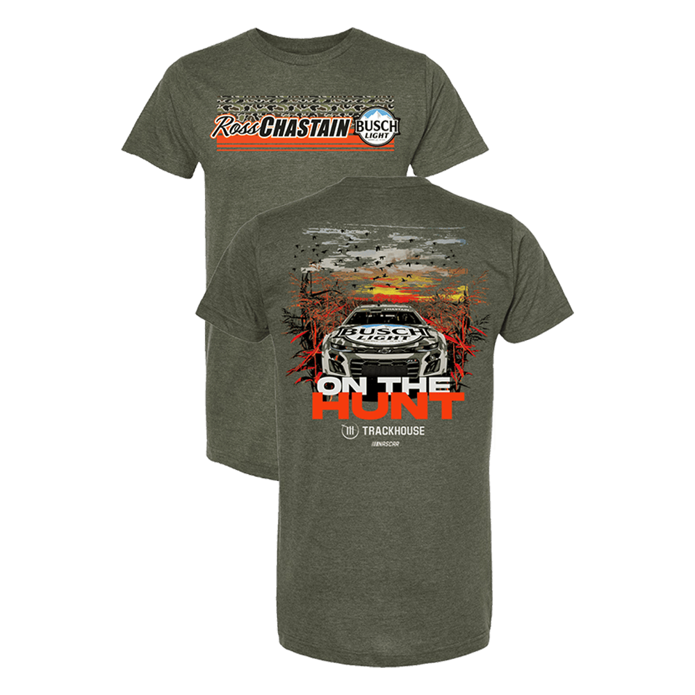 Trackhouse Merch Ross Chastain 1 Busch Light Camo T-Shirt Cool Gifts For Dad