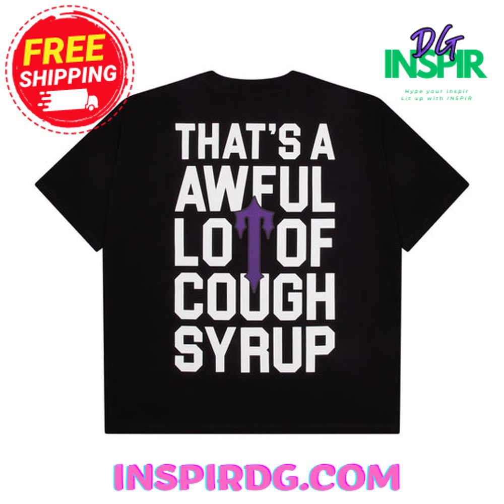 TRAPSTAR X COUGH SYRUP IRONGATE TSHIRT BLACK