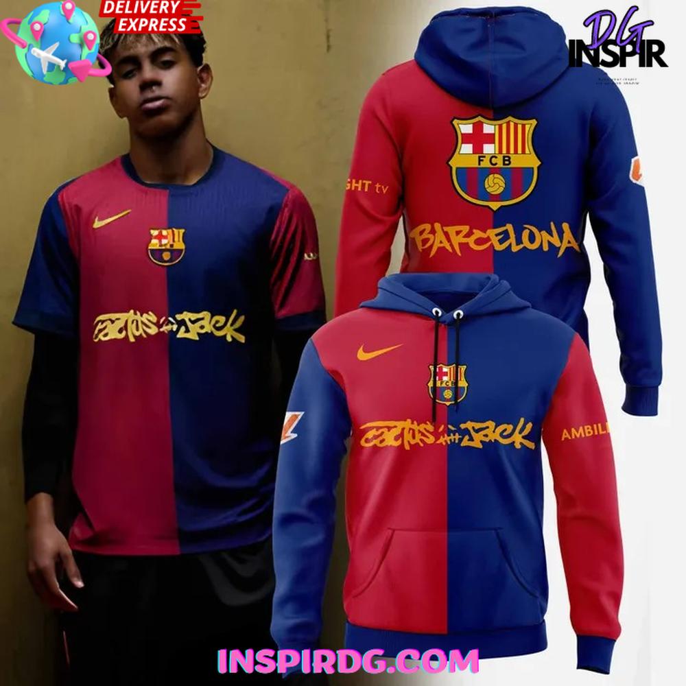 Travis Scott Brings Cactus Jack x FC Barcelona 2025 Hoodie Hoodie T-shirt Sweatshirt All Merchandise Gift For Sport Music Fans