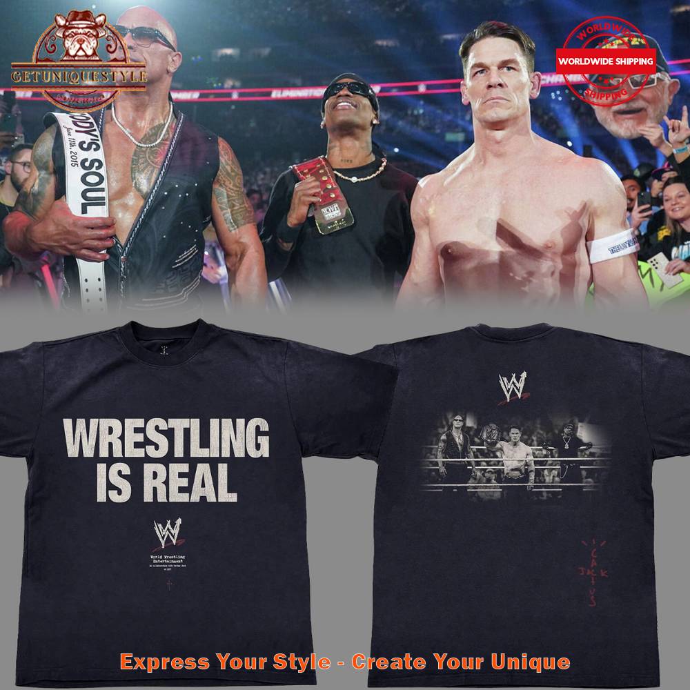 Travis Scott x WWE Wrestling Is Real 2025 Shirt Gift For Sport Music Fans