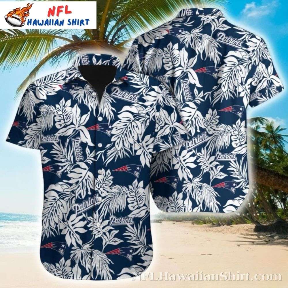 Tropical Leafs Pattern NFL New England Patriots Hawaiian Shirt Gift For Sport Music Fans