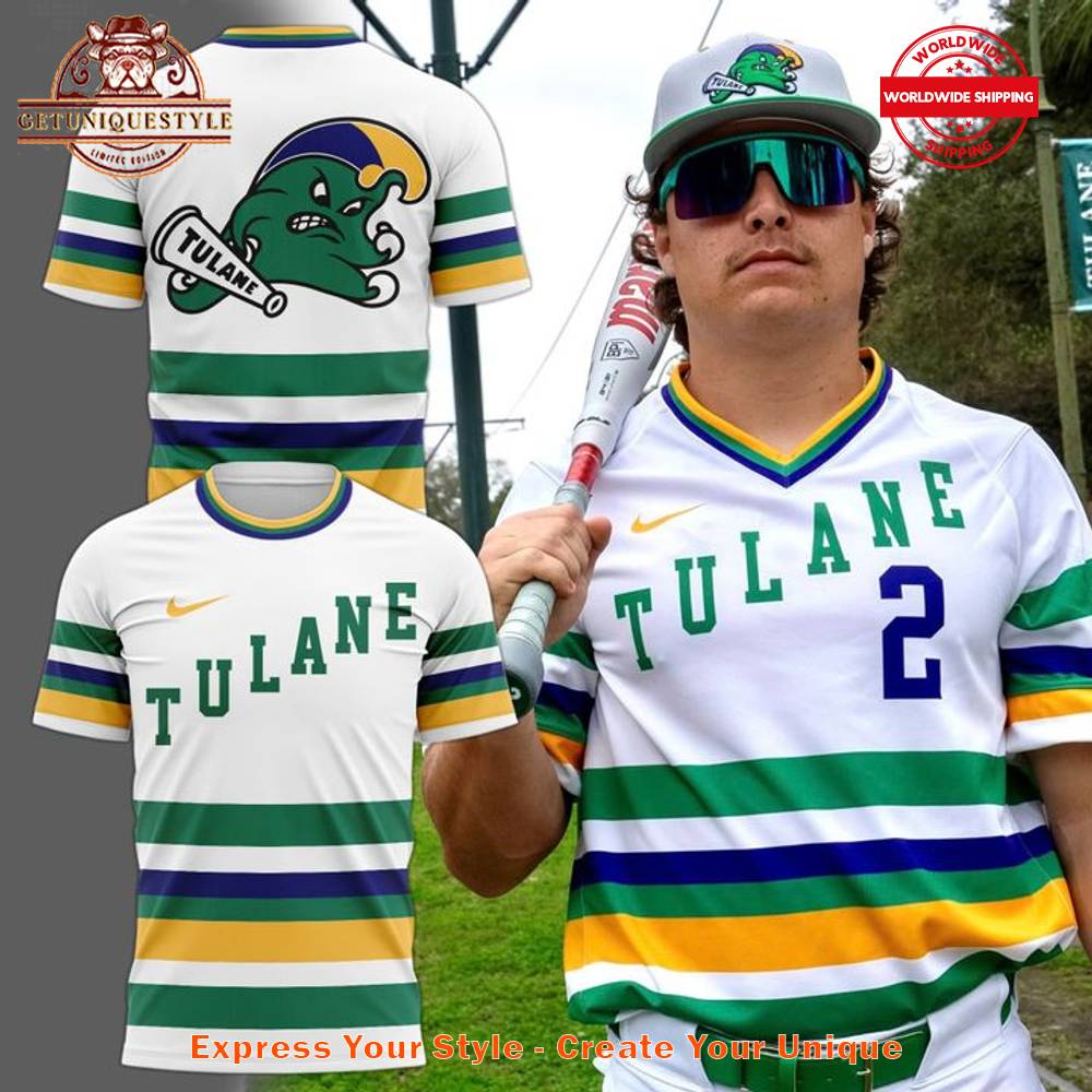 Tulane Green Wave Mardi Gras Themed Shirt Premium Merchandise