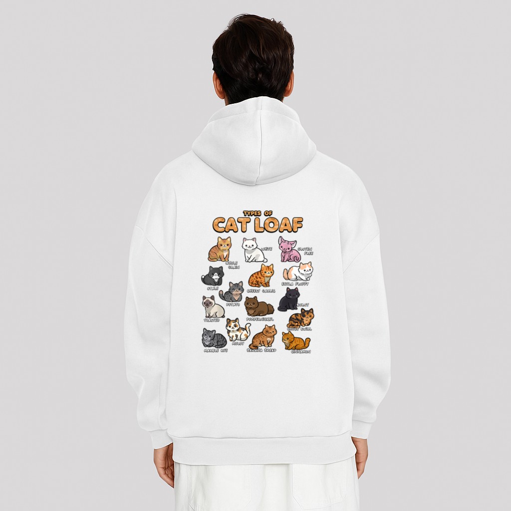 Types of Cat Loaf Cute Kitten Kawaii Cats, Cat Lover Hoodie