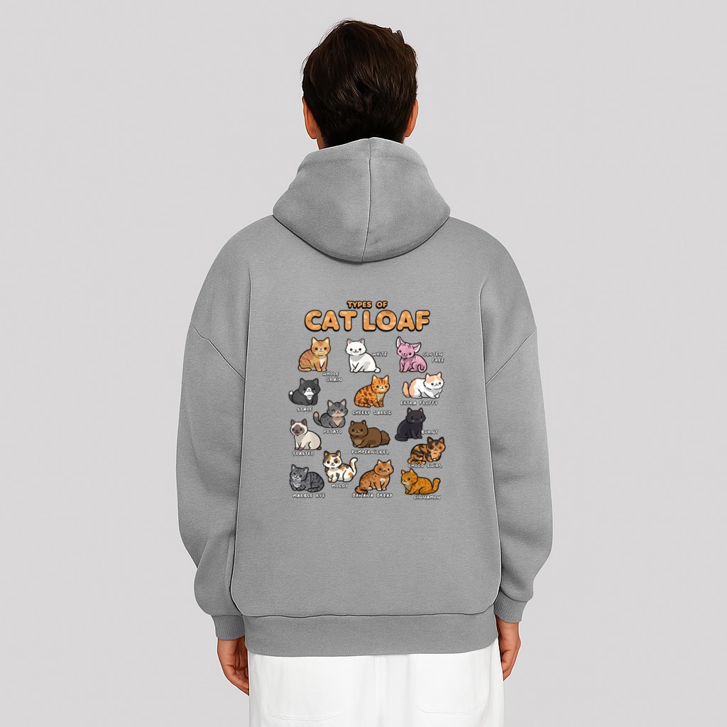 Types of Cat Loaf Cute Kitten Kawaii Cats, Cat Lover Hoodie