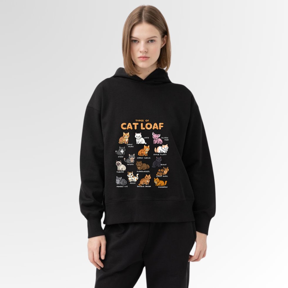 Types of Cat Loaf Cute Kitten Kawaii Cats, Cat Lover Hoodie