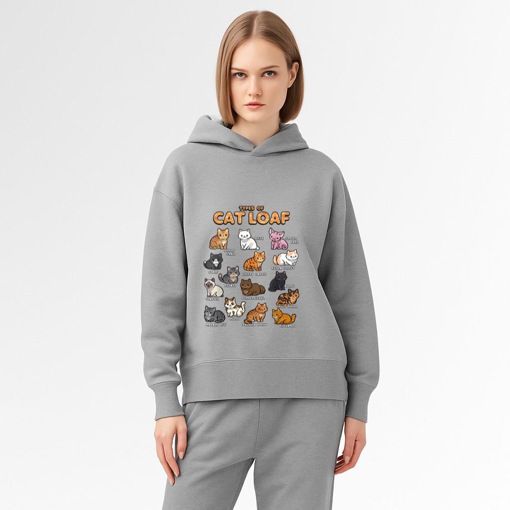 Types of Cat Loaf Cute Kitten Kawaii Cats, Cat Lover Hoodie