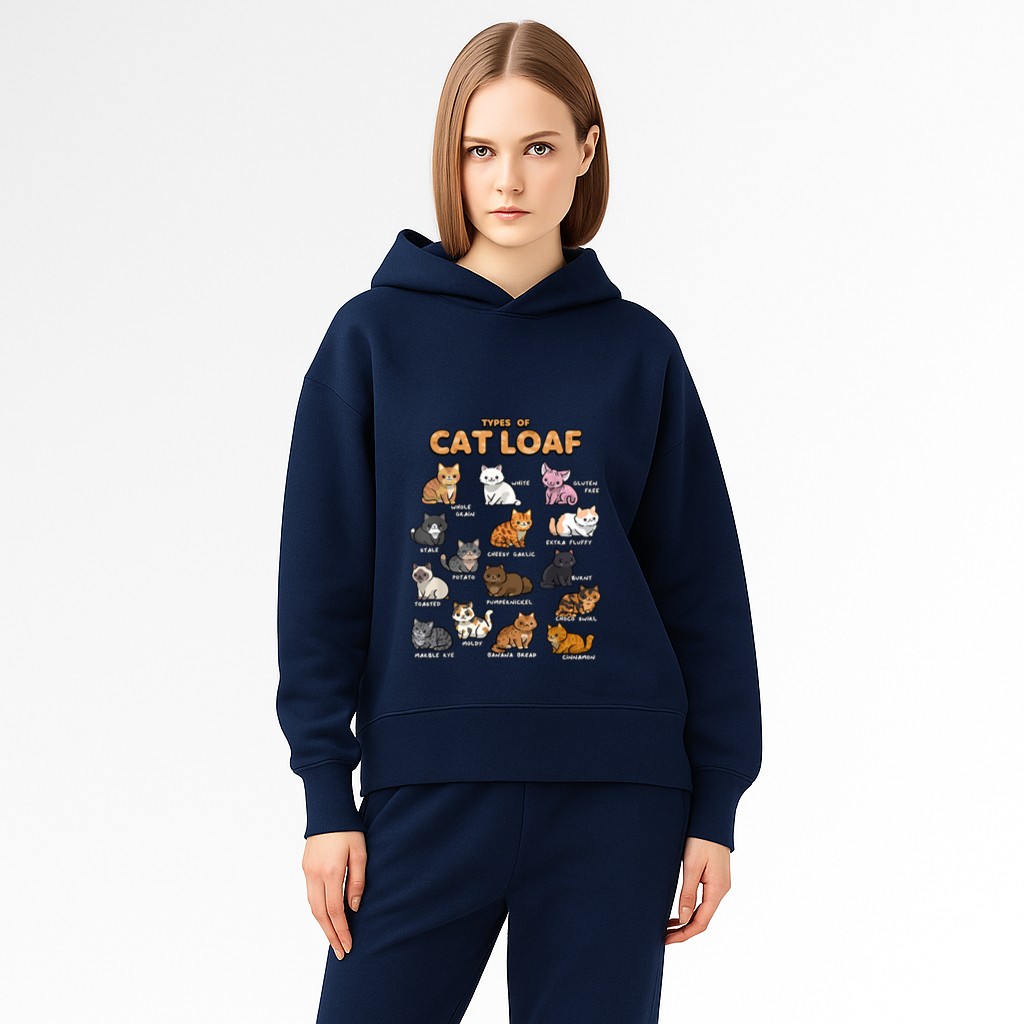 Types of Cat Loaf Cute Kitten Kawaii Cats, Cat Lover Hoodie