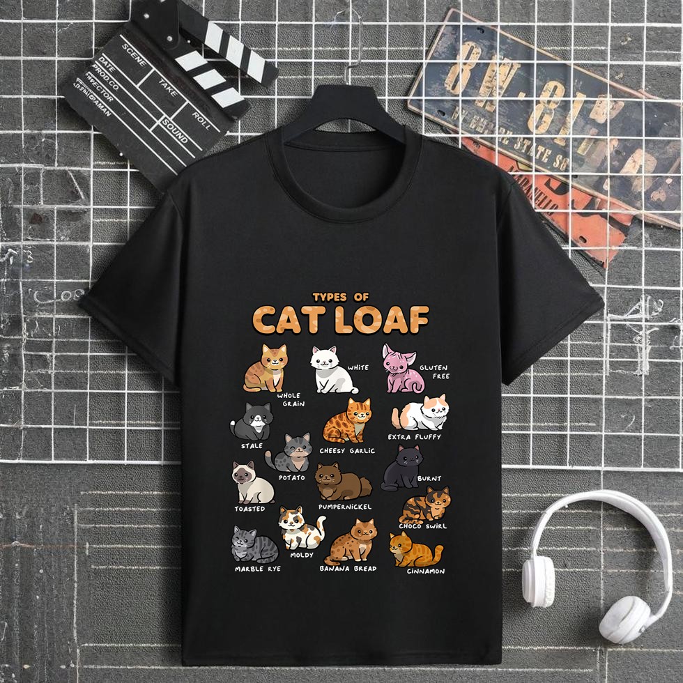 Types of Cat Loaf Cute Kitten Kawaii Cats, Cat Lover T-Shirt