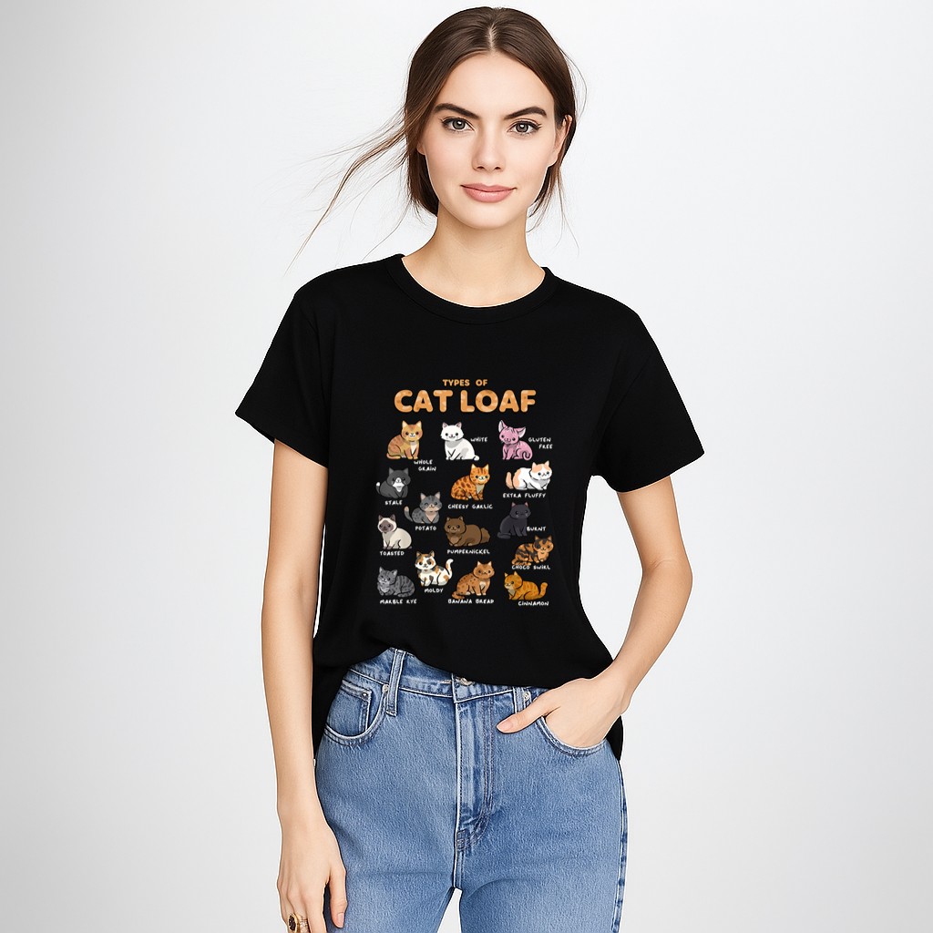 Types of Cat Loaf Cute Kitten Kawaii Cats, Cat Lover T-Shirt