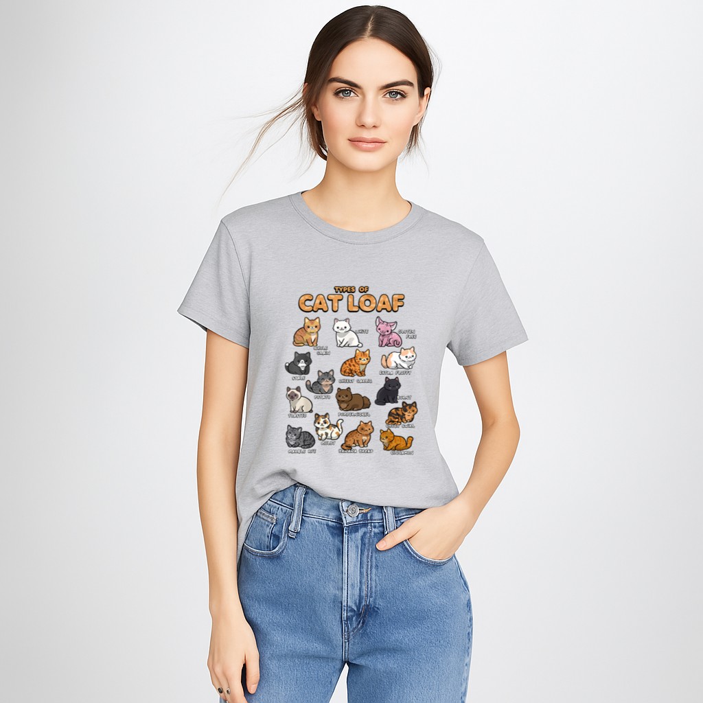 Types of Cat Loaf Cute Kitten Kawaii Cats, Cat Lover T-Shirt