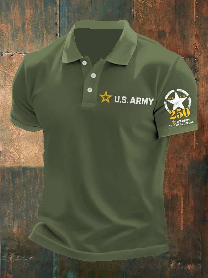U.S. Army 250Th Anniversary Polo Shirt Honor 250 Years Of Courage Service Sacrifice Gifts