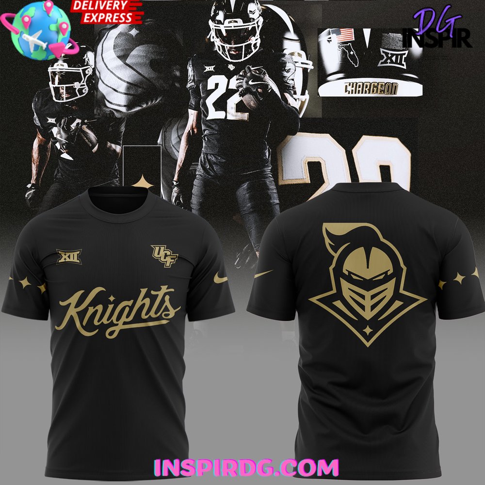 UCF Knights Football 2025 Black T-Shirt Gift For Sport Music Fans