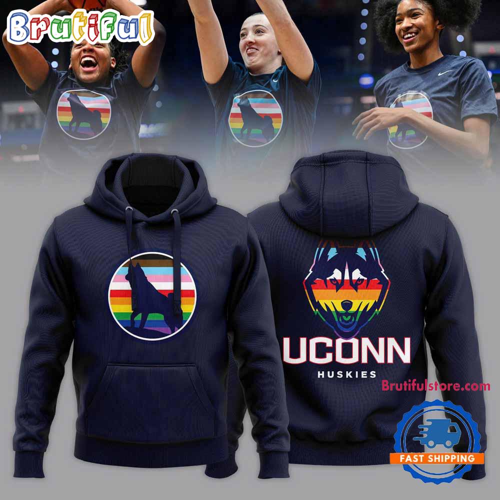 UConn Huskies Basketball Connecticut Huskies Pride Rainbow Hoodie