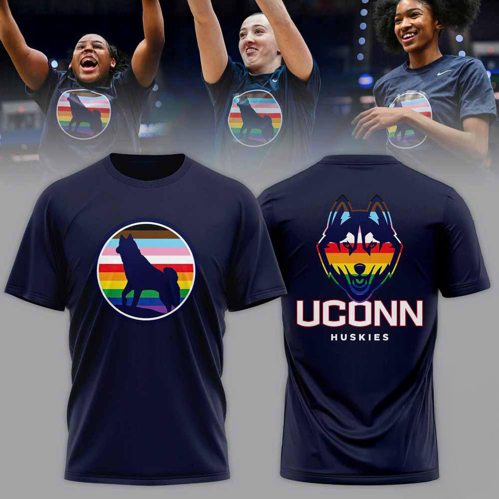UConn Huskies Basketball Connecticut Huskies Pride Rainbow Shirt Basketball Lovers Gifts