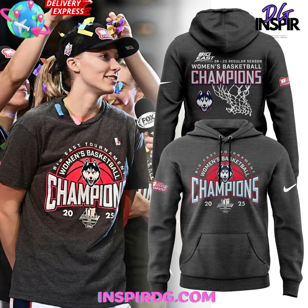 UConn Womens Basketball 2024-25 Big East Tournament Champions Hoodie