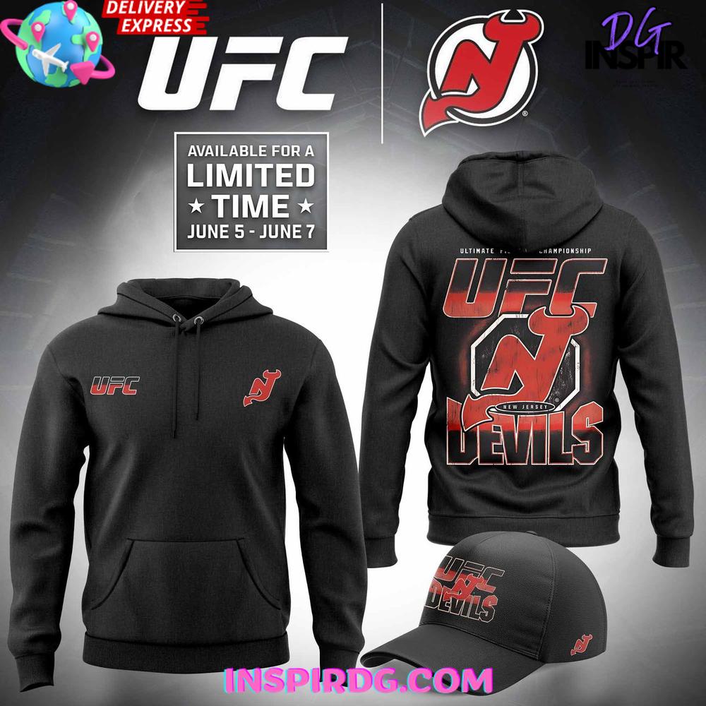 UFC x New Jersey Devils Limited Edition Hoodie Premium Merchandises