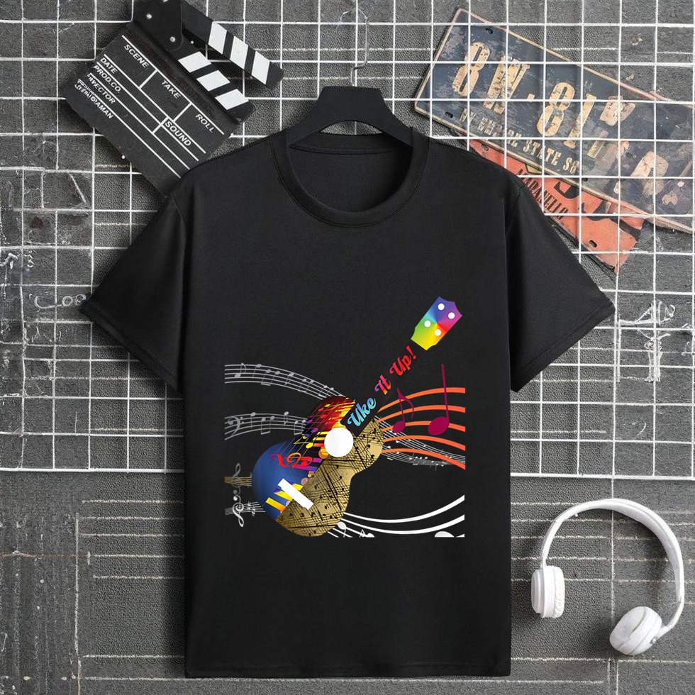Uke It UP with musical notes! Ukulele design T-Shirt