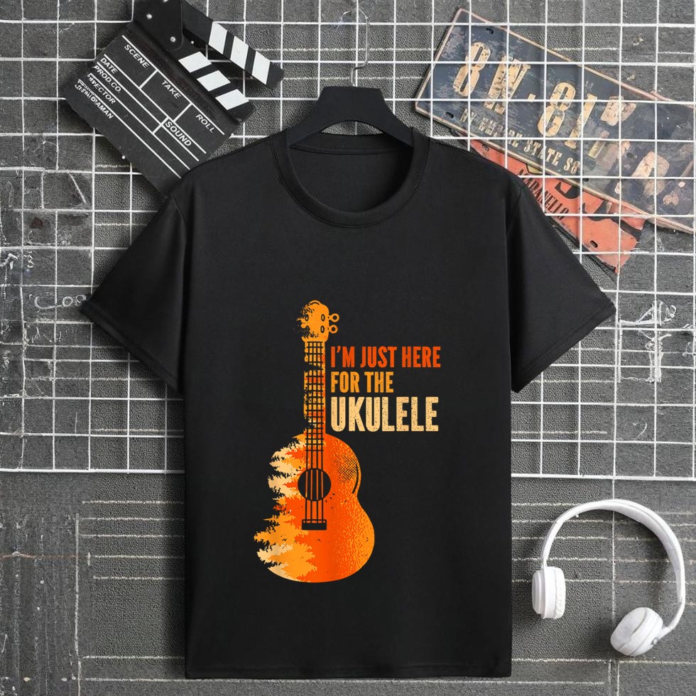 Ukelele I'm Just Here For The Ukulele T-Shirt