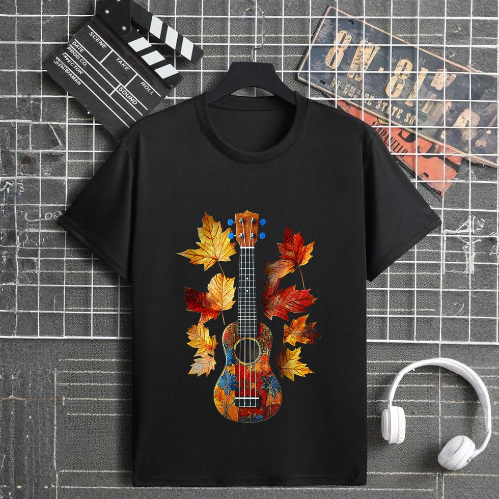 Ukulele Music Instrument Motif Art Ukulele T-Shirt