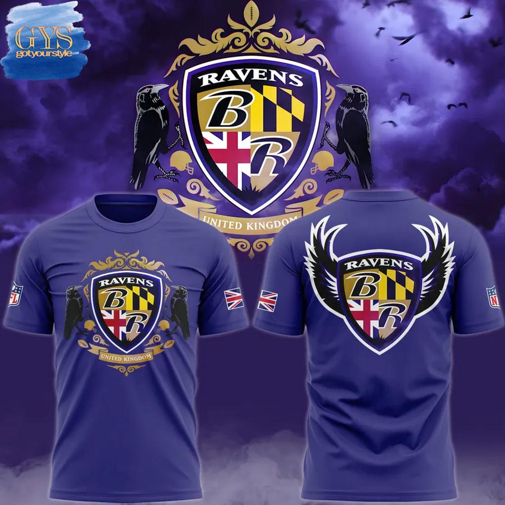 United Kingdom x Baltimore Ravens Limited Edition T-Shirt Premium Merchandises
