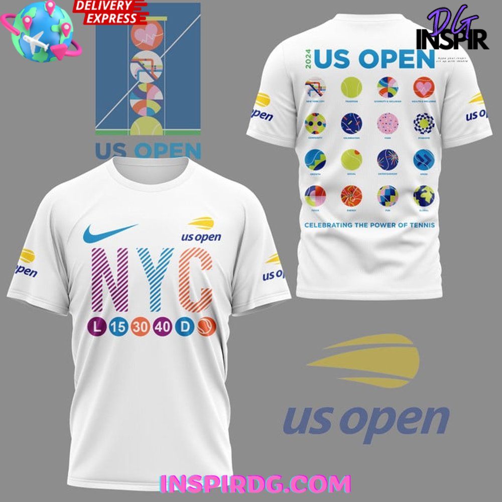 US Open Tennis 2025 White T-Shirt Gift For Sport Music Fans