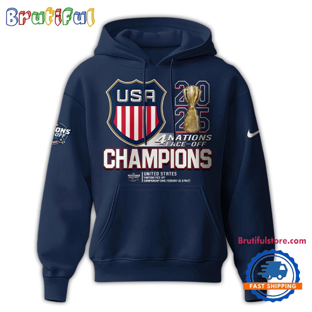 USA Hockey 2025 4 Nations Face-Off Champions New Limited 3D Shirt Gift For Sport Music Fans