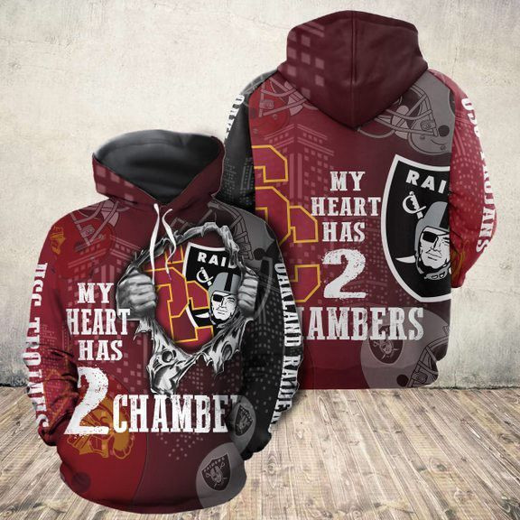 Usc Trojans Vs Oakland Raiders Hoodie  Zip Hoodie Version 485