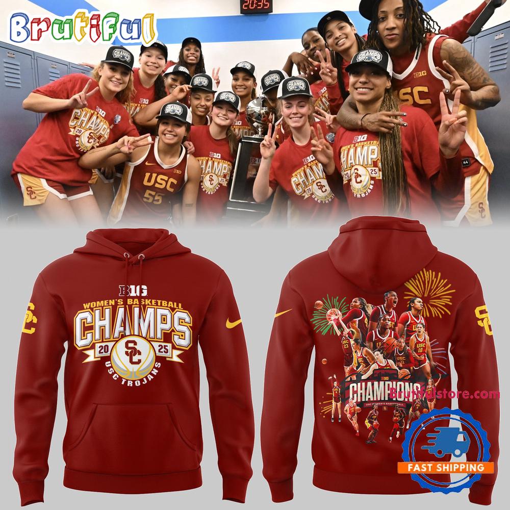 USC Trojans Womens Basketball 2025 Champions Team Player Design Hoodie