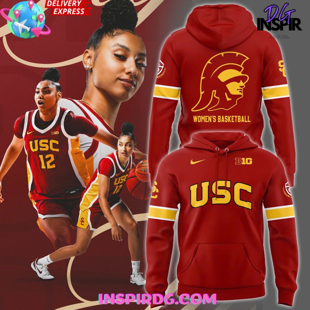 USC Trojans Womens Basketball 2025 Red Hoodie