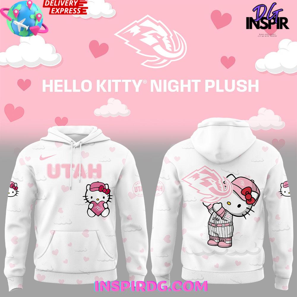 Utah Mammoth Hello Kitty Night Plush 2025 Hoodie Premium Merchandises