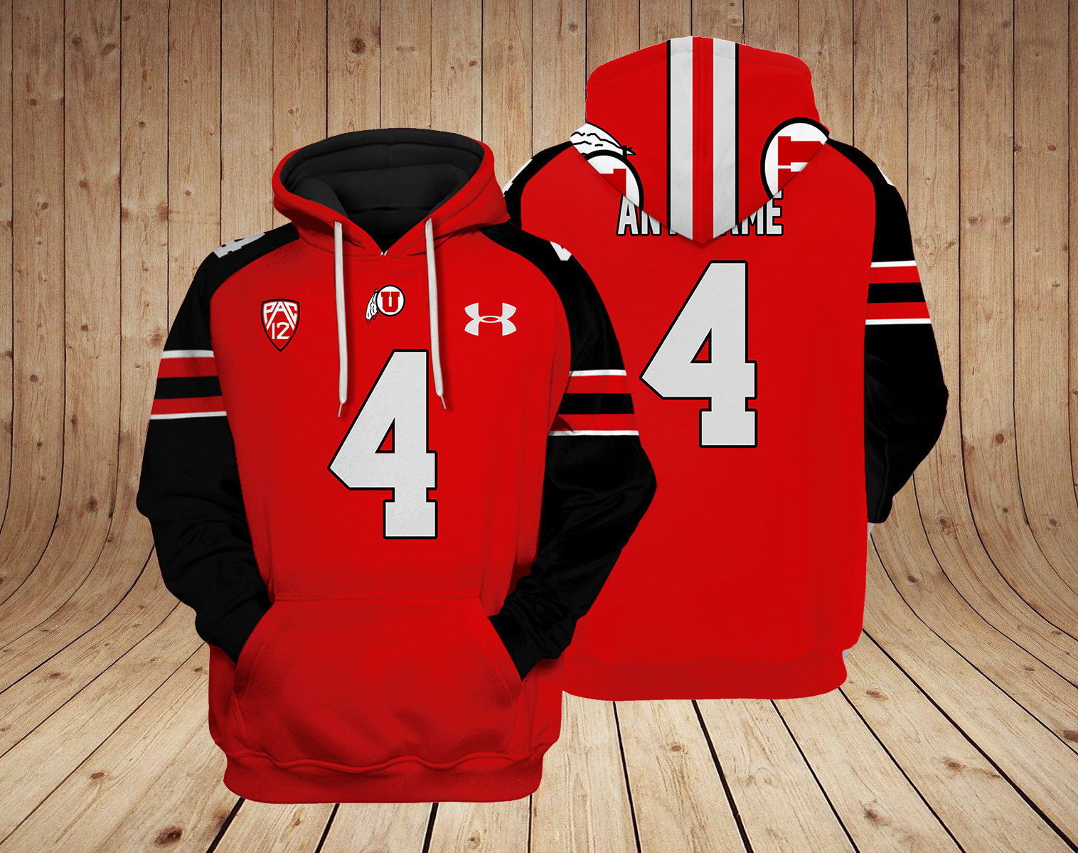 Utah Utes NCAA Custom 3D Hoodie PT19118