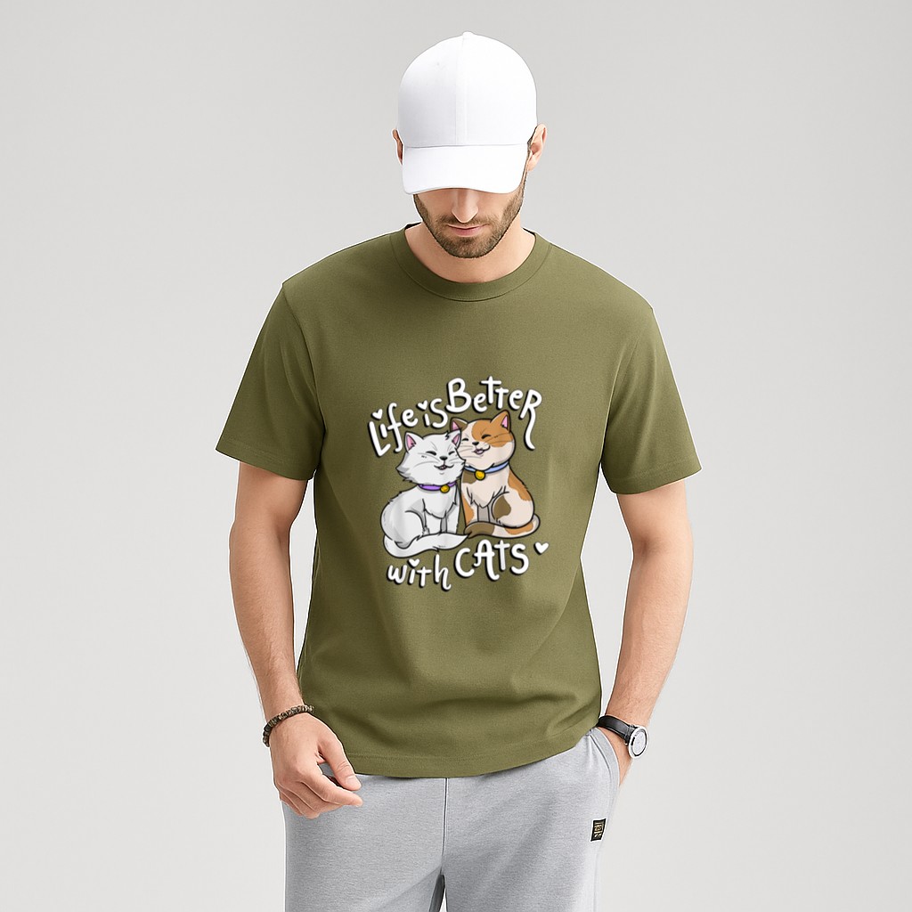Valentine's Cat Lover Life Is Better With Cats mother's day T-Shirt