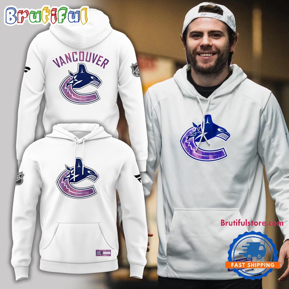 Vancouver Canucks Special Hockey Fights Cancer Hoodie