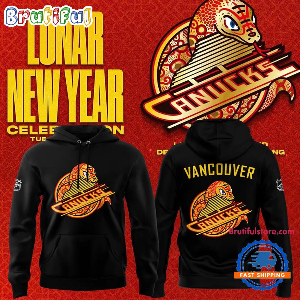 Vancouver Canucks Year of the Snake Black Hoodie