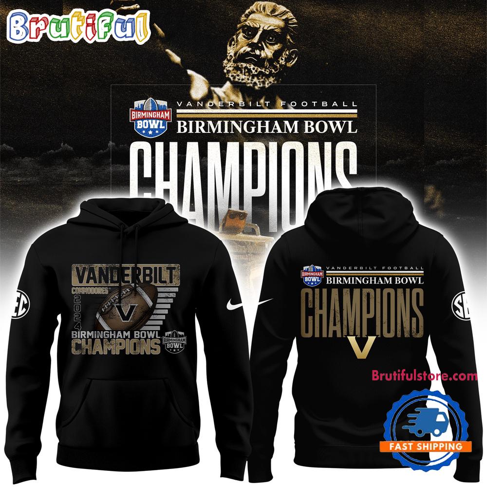 Vanderbilt Commodores Football Birmingham Bowl Champions Hoodie Shirt
