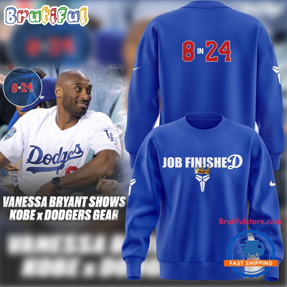 Vanessa Bryant Shares Kobe x Los Angeles Dodgers Apparel After World Series Win Blue Sweatshirt