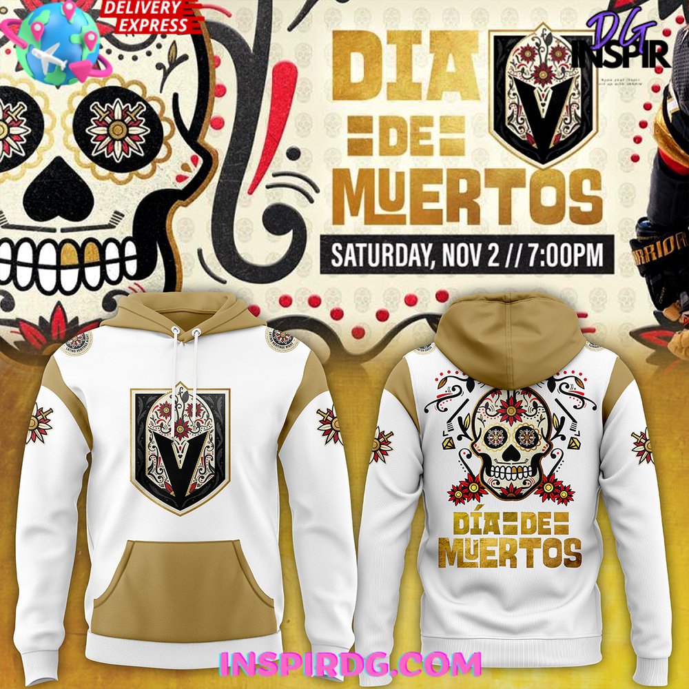 Vegas Golden Knights Dia De Los Muertos 2025 Hoodie Gift For Sport Music Fans