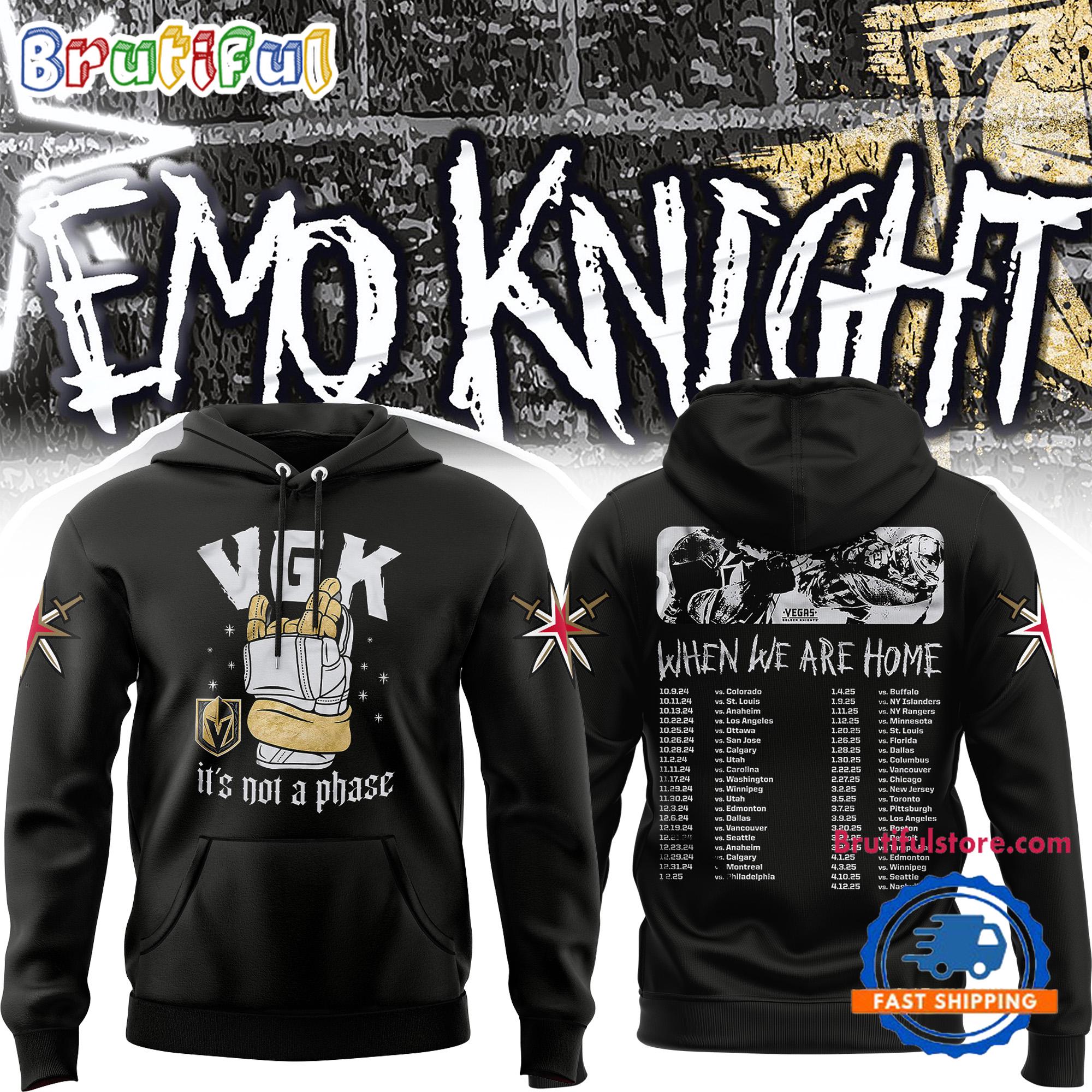 Vegas Golden Knights Emo Knights When We Are Home Hoodie