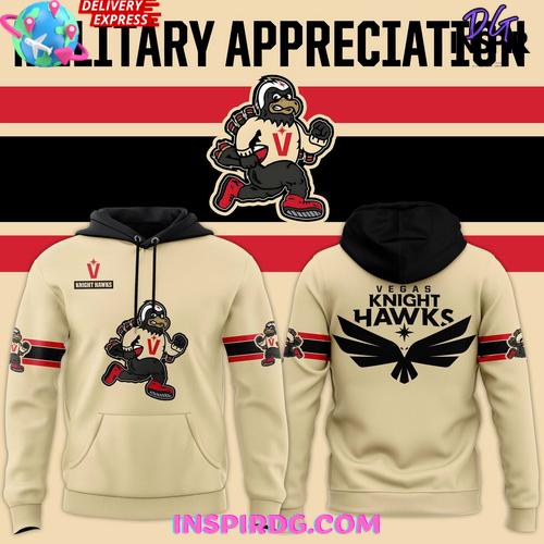 Vegas Knight Hawks 2025 Military Night Edition Hoodie Premium Merchandises