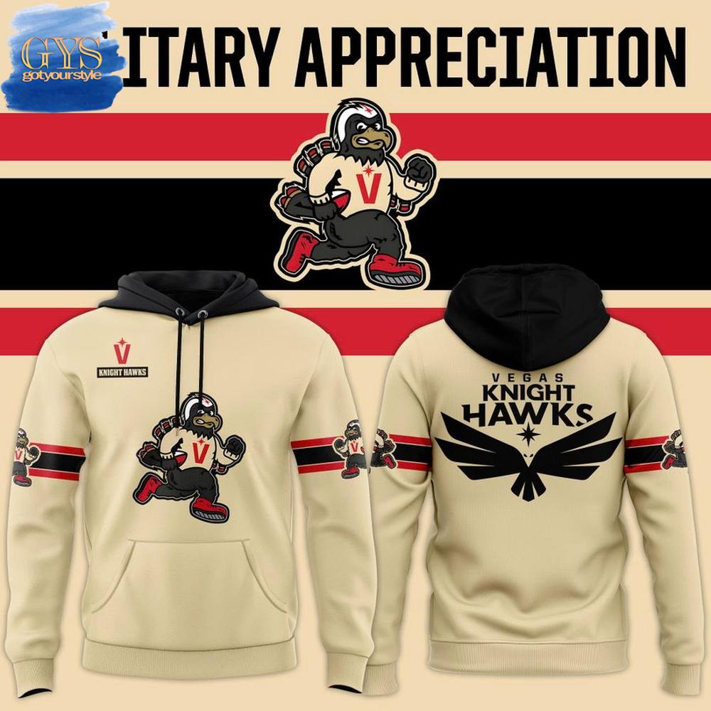 Vegas Knight Hawks 2025 Military Night Limited Edition Hoodie Premium Merchandises
