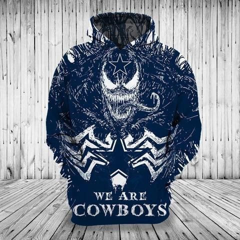 Venom Character Dallas Cowboys Hoodie  Zip Hoodie